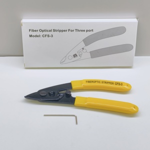 Pelacables de fibra óptica CFS-3 de tres puertos, alicates pelacables, herramientas de empalme por fusión FTTH monomodo/multimodo, 12 meses de garantía - Product Image 1