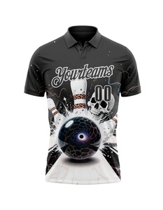 Custom Logo Dart Jersey Pickleball Shirts Billiards Polos <b>Bowling</b> Polo Shirt Short Sleeve 1/4 Zipper Polos <b>Bowling</b> Shirts - Product Image 4