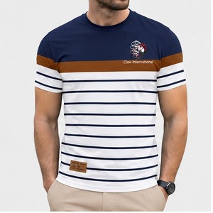 T-shirt Homme 240 GSM 100% Coton Jersey Col Mock Rib Coupe Oversize Épaules Tombantes Grande Taille Respirant Streetwear Grammage Lourd Uni - Product Image 1