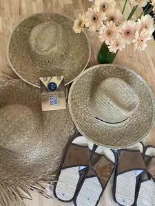 Unisex Dobby Style Toquilla Panama Hat with Black Ribbon <b>Band</b> Outdoor Casual Beach Fishing <b>Travel</b> Adult Straw Fedora - Product Image 1