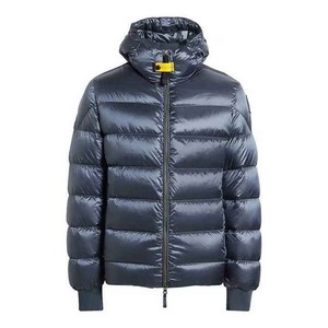 Men's Custom Logo Winter Puffer Jackets Hooded OEM ODM Service Casual Front Zipper <b>Plain</b> Dyed 100% Nylon Patchwork Streetwear - Product Image 5