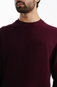 Sweat-shirt à capuche unisexe en molleton bordeaux 100% coton, coupe classique, couleur unie, poche, antistatique, vêtement décontracté pour l'automne - Product Image 3