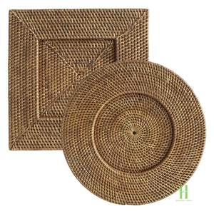 Assiettes rondes en rotin écologiques les plus vendues, sets de table bohèmes en osier tressé pour la décoration de table de HNH CRAFT - Product Image 5
