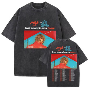 T-shirt à manches courtes pour homme, coupe classique, col rond, avec logo imprimé sur le devant, jersey 100% coton, anti-boulochage, style décontracté - Product Image 5