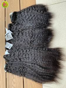 Venta al por mayor de pelucas de cabello humano virgen 100% con cierre, estilo Yaki liso, doble densidad, sin enredos, alta calidad, precio de fábrica - Product Image 1