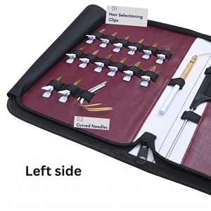Kit d'outils professionnels tout-en-un pour extensions capillaires : pinces à micro-anneaux, pinces de dépose, coupe-keratine, ciseaux à boucles, pinces à clips - Product Image 4