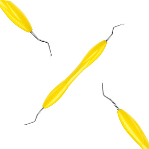 Curetas Dentales Periodontales Mini McCall 13S-14S de Acero Inoxidable con Mango de Silicona, Calidad Premium, AS-1321SCF CE, Blancas, Clase A - Product Image 1