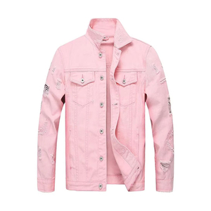 Men's Winter Stylish <b>Denim</b> <b>Jacket</b> Stand Casual OEM Wholesale High Quality Cotton <b>Custom</b> Front Logo Eco-Friendly Breathable - Product Image 1