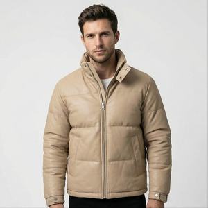 Vêtements pour hommes en coton rembourré à col montant, grande taille, veste d'hiver pour hommes, doudoune, veste matelassée, duvet de canard - Product Image 1