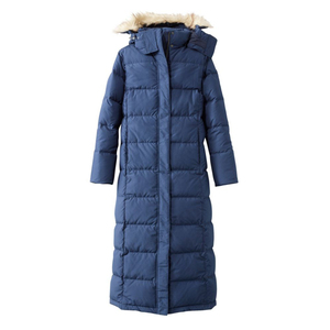 Women's Long Down <b>Coat</b> Hooded Full Sleeve Solid Color <b>Winter</b> Warm <b>Thick</b> Puffer Jacket With Zipper Closure - Product Image 3