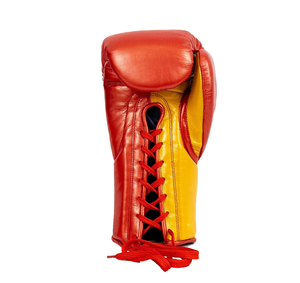 <b>Green</b> Red Leather Boxing Gloves <b>Lace</b>-Up Full Finger Adult Training Gear Breathable Gloves Custom Professional Competition Glove - Product Image 5