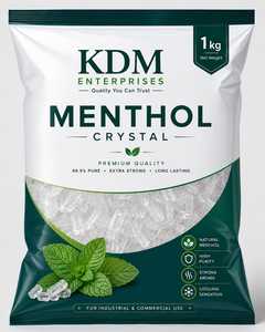 คริสตัลเมนทอลธรรมชาติ KDM ENTERPRISES บริสุทธิ์ 100% กลิ่นหอมเย็นติดทนนานพิเศษ สำหรับใช้ในอุตสาหกรรมและเชิงพาณิชย์ 1 กก. - Product Image 1