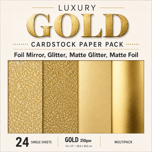 Luxury Gold Cardstock Multipack Glitter Foil Mirror Specialty Art Craft Paper for DIY Craft Cardmaking ScrapbookingJournals - Product Image 1