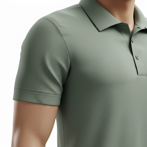 Camiseta Personalizada de Talla Grande, de Alta Calidad, con Logotipo Tejido en la Parte Delantera, Holgada, Informal, Transpirable, de Secado Rápido, Ajustada, para Hombre, para Golf - Product Image 5