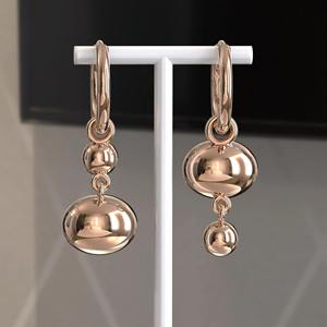 Boucles d'oreilles pendantes de luxe en or 14 carats avec diamant de laboratoire ovale 4,5 carats certifié IGI, clarté VS1, style minimaliste, 30 mm, fermeture bouton, pour femme - Product Image 2
