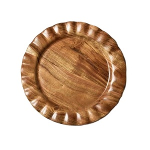 wholesale price Elegant acacia Wood <b>Plate</b> Dishwasher Safe Home decor Wooden Dish Dining <b>Display</b> and Special Events Use elegant - Product Image 1