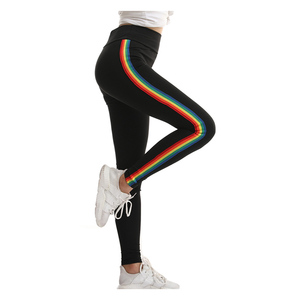 Leggings de sport/yoga taille haute sans couture en Spandex/Nylon avec poches froncées, couleur unie, séchage rapide, pour la gym, 220g - Product Image 2