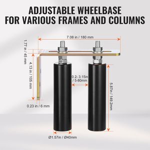 Kit per Cancello Scorrevole Resistente Nero con 6 Rulli e Staffa a L Universale Regolabile per Porte e Finestre Scorrevoli - Product Image 4