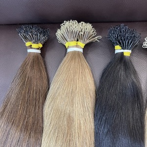 Meilleure vente 100% Remy Cheveux Humains Nano Anneau Extensions de Cheveux Cuticules Alignés Nano Pointe Extensions - Product Image 2