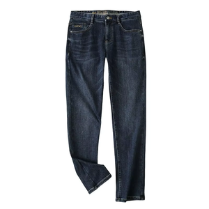 Nuevos Jeans Casuales de Mezclilla Lavada para Hombre, Etiqueta Sea Shear, Elásticos de Moda para Invierno, de Cintura Media, Pierna Recta, de Tela Gruesa, Pantalones Largos, Talla Mediana - Product Image 2