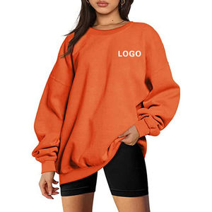 เสื้อสเวตเชิ้ตผ้าฝ้ายผู้หญิงแบบใหม่ สีดำ ทรงหลวม แบบยูนิเซ็กซ์ เสื้อสเวตเชิ้ตผ้าฟลีซ เสื้อโปโลสเวตเชิ้ตผู้หญิงแบบสั่งทำพิเศษ - Product Image 3