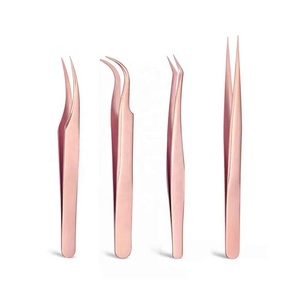 Nouvelles Pinces à Épiler Tendance en Promotion pour Isolation des Cils, à Pointe Courbe en Acier Inoxydable, Personnalisables avec Pointe en Fibre pour Extensions de Cils - Product Image 4