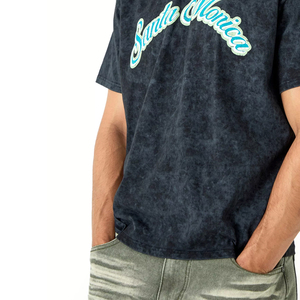 100% Cotton Acid Wash <b>Tshirt</b> Vintage Distressed Acid Wash T-shirt Men Oversized Wholesale Acid Washed Men's T-Shirts - Product Image 4