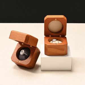 ewelry Engagement <b>Proposal</b> <b>Ring</b> <b>Box</b> Solid Wood Single Octagonal <b>Ring</b> <b>Box</b> for <b>Proposal</b>, Wedding - Product Image 3