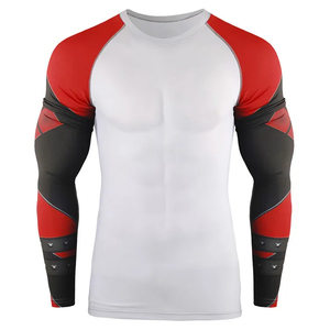 เสื้อรัดกล้ามเนื้อ MMA คุณภาพดีที่สุด พิมพ์ลายแบบ Sublimation แขนยาว ระบายอากาศได้ดี ผลิตจากผ้า Spandex/Polyester สำหรับทุกเพศ  รับผลิตตามแบบสั่งทำ สำหรับการฝึกซ้อมแบบ No-Gi - Product Image 3