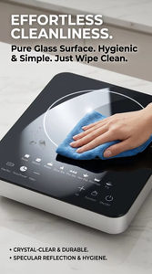 With child lock Induction Cooker 1500W Single Burner Touch Control StainlessSteel Countertop <b>Stove</b> with Timer and Multi-Function - Product Image 5