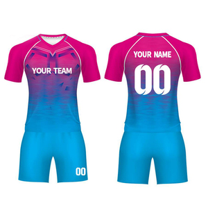 ออกแบบเสื้อรักบี้/กางเกงขาสั้นของคุณเองได้อย่างทนทาน เสื้อรักบี้แขนสั้นแบบซับลิเมชั่นสำหรับทีม - Product Image 4