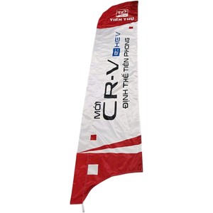 Bandera de Pluma para Ciudad, Roja y Blanca, de Poliéster, Impresión Digital, Duradera, Promocional, con Asta de Aluminio, Forma Rectangular - Product Image 4