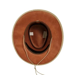 Sombrero de Vaquero de Cuero Personalizado al por Mayor, Sombrero de Viaje Informal Transpirable de Primera Calidad para Adultos, Unisex, para Deportes al Aire Libre, Uso en las Cuatro Estaciones - Product Image 6