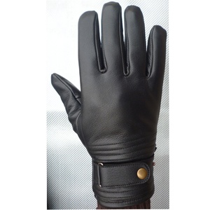 Hommes conduite cerf gants vie quotidienne confortable laine doublé cuir véritable noir uni hiver acrylique personnalisé printemps Style UK - Product Image 1