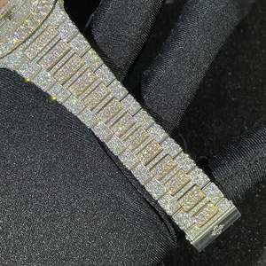 Diamond Iced Out <b>Watch</b> Automatic Movement Luxury Handmade Fully Ice Out Diamond Hip Hop <b>Watches</b> VVS Moissanite <b>Watches</b> for Men - Product Image 3