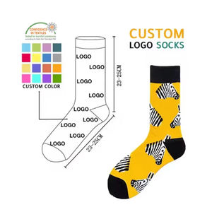 Vente en gros de chaussettes et bas pour hommes en coton naturel, personnalisés, amusants, colorés et originaux, avec livraison gratuite - Product Image 1