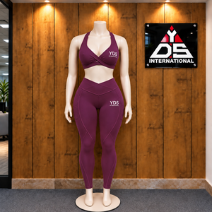 Women Activewear Style Minimal High Waist Yoga Set Full Length <b>Leggings</b> Fitted Full Length <b>Leggings</b> Seamless Activewear - Product Image 1