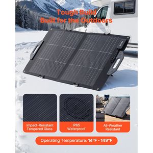 Pannello Solare Monocristallino Bifacciale Pieghevole da 100W 16BB Tipo N, Caricatore Portatile con Efficienza del 24% e Uscita MC4 U - Product Image 5