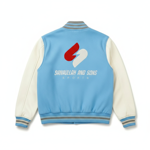 Veste de baseball décontractée pour homme, mélange coton et polyester, manches en PU, style streetwear - Product Image 2