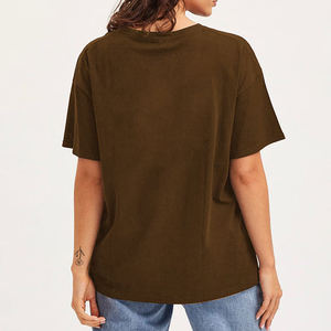 Camiseta de Diseño Personalizada con Logotipo, al por Mayor, Talla Grande, Lisa, Impresión DTG, para Mujer, Negra y Blanca, 100% Algodón, Fabricante de Camisetas Unisex - Product Image 3