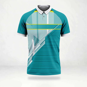 เสื้อฟุตบอลแขนสั้นลายเรขาคณิตสำหรับผู้ชาย คอปกพับได้ ระบายเหงื่อได้ดี ทรงปกติ ใส่ได้ทุกฤดู ระบายอากาศได้ดี - Product Image 2