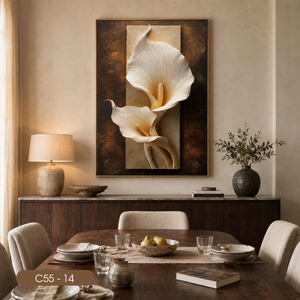 Cuadro Abstracto HALO, el Más Vendido, con Ramas en Flor, Arte Espejado, Decoración Interior Moderna, Vidrio Templado, Personalizable - Product Image 3
