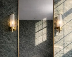 <b>Square</b> Shape Simple Gold Metal Frame <b>Mirror</b> Perfect For Public Washroom Hotel Room Elegant And Functional Wall Decor From India - Product Image 2