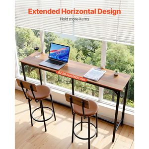 Mesa de Bar para el Hogar, Mesa de Comedor de 53 Pulgadas de Alto con Borde Redondeado, Rectangular, para Cocina y Balcón - Product Image 5