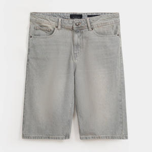 Pantalones Cortos de Gimnasio de Mezclilla Tejida Bordada Azul EM para Hombre, Estilo Casual de Verano, Pierna Ancha Mediana, Desgastados, Fabricantes Personalizados, Venta al por Mayor desde Pakistán - Product Image 5