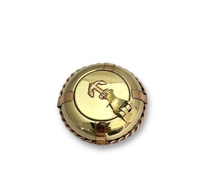 Cenicero de 2.5 Pulgadas con Anillo de Cobre, Elegante Porta Cenizas Redondo de Metal para Decoración de Mesa en Hogar u Oficina y Accesorio de Uso Diario - Product Image 1