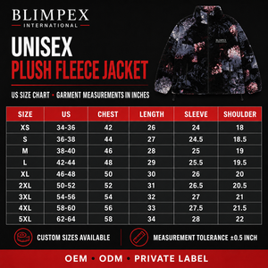 OEM Custom Unisex Floral <b>Sherpa</b> <b>Fleece</b> Jacket High Pile Full Zip Winter Outerwear Private Label Direct from Factory Blimpex - Product Image 6