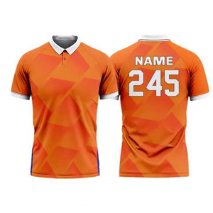 เสื้อคริกเก็ตคุณภาพสูงระดับมืออาชีพ ผ้าโพลีเอสเตอร์ แห้งเร็ว น้ำหนักเบา ชุดทีม ออกแบบเองได้ ผ้าโพลีเอสเตอร์กันความชื้น - Product Image 4
