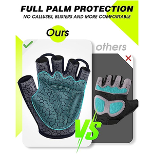 Guantes de Medio Dedo para Hombre, Guantes Antideslizantes, Guantes de Medio Dedo para Bicicleta, Guantes de Ciclismo de Silicona - Product Image 2