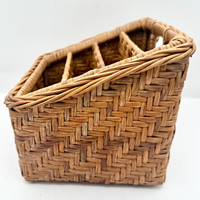 Panier porte-revues en rotin, organiseur de bureau en bois, porte-documents mural et au sol, paniers de présentation de dossiers
